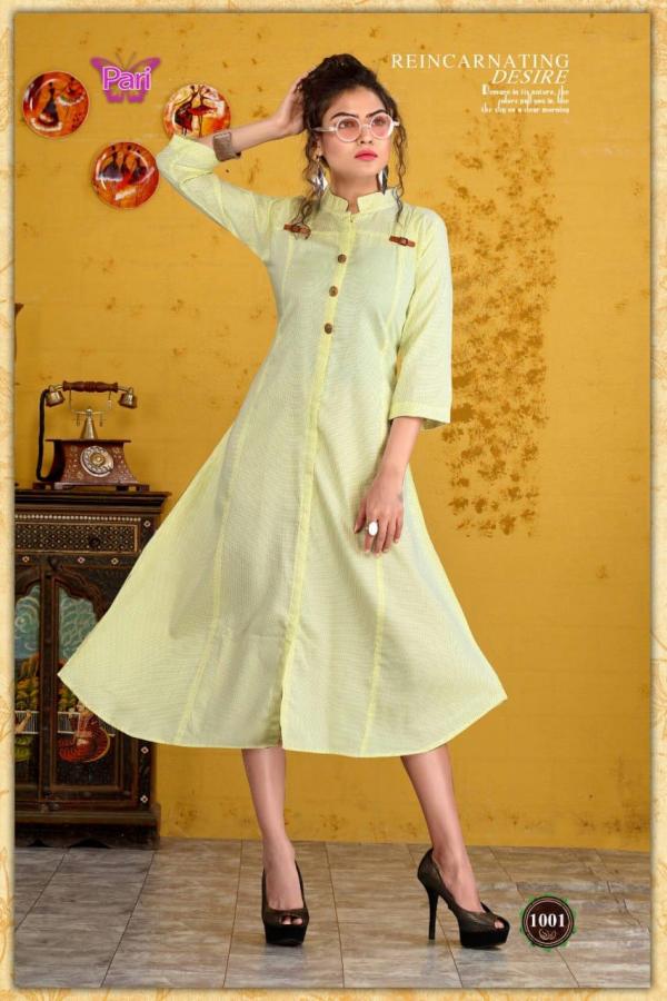 Pari Flora-Cotton-Satin-Kurti